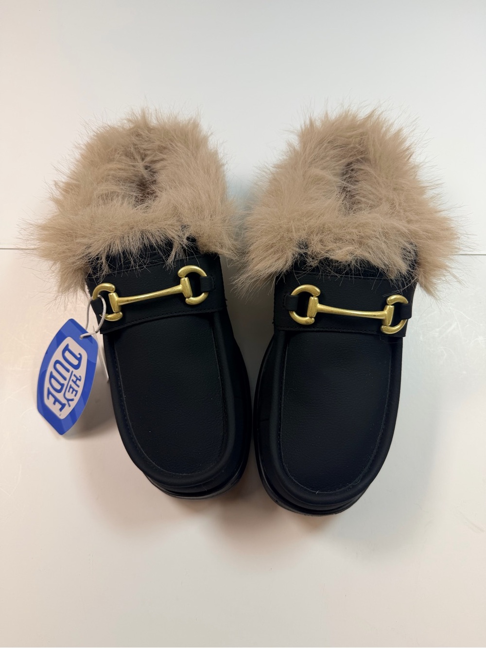 Hey Dude x Market Wally Slip Black Slip-On Loafers with Gold Bit mens 11 NEW!